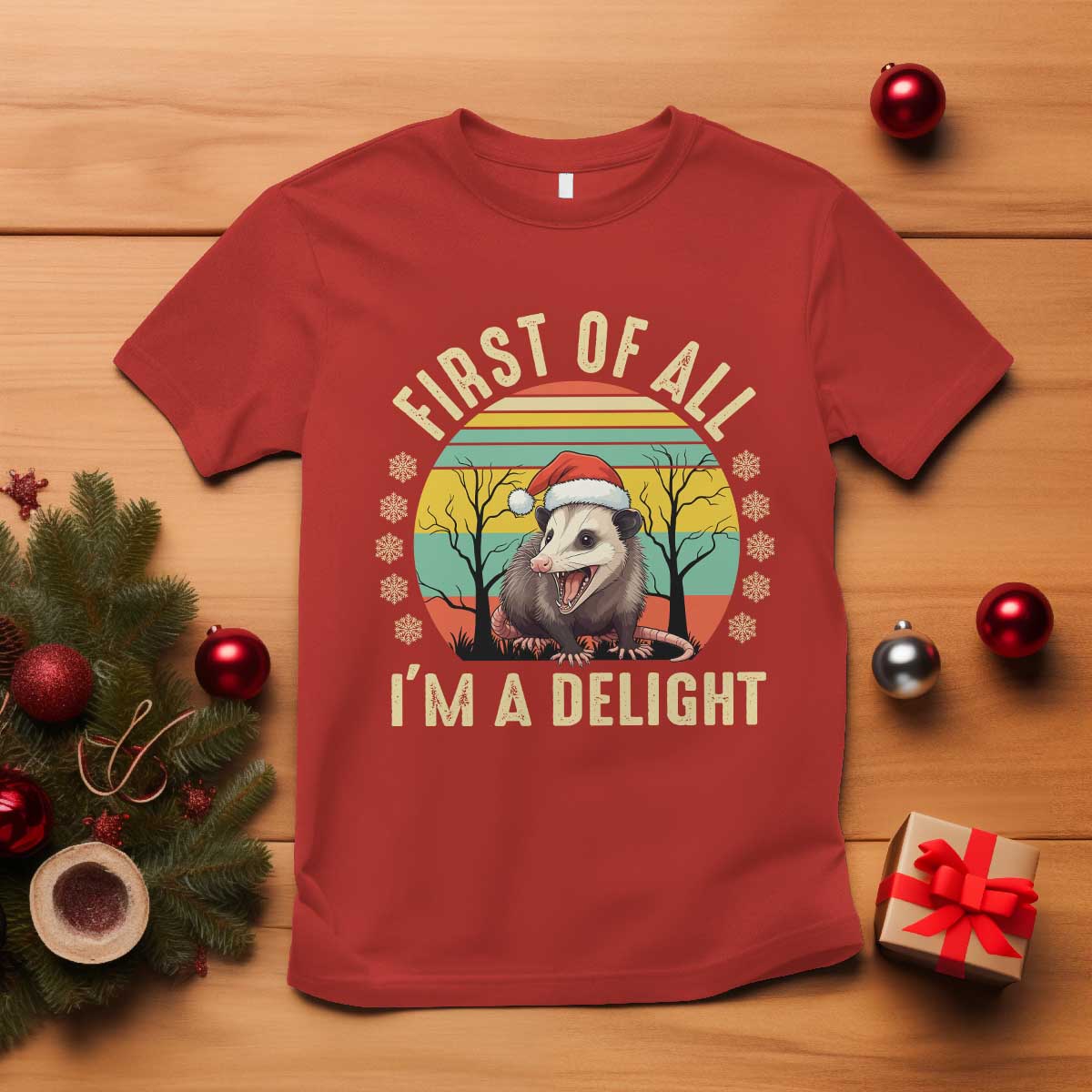 funny-first-of-all-im-a-delight-t-shirt-angry-opossum-possum-christmas