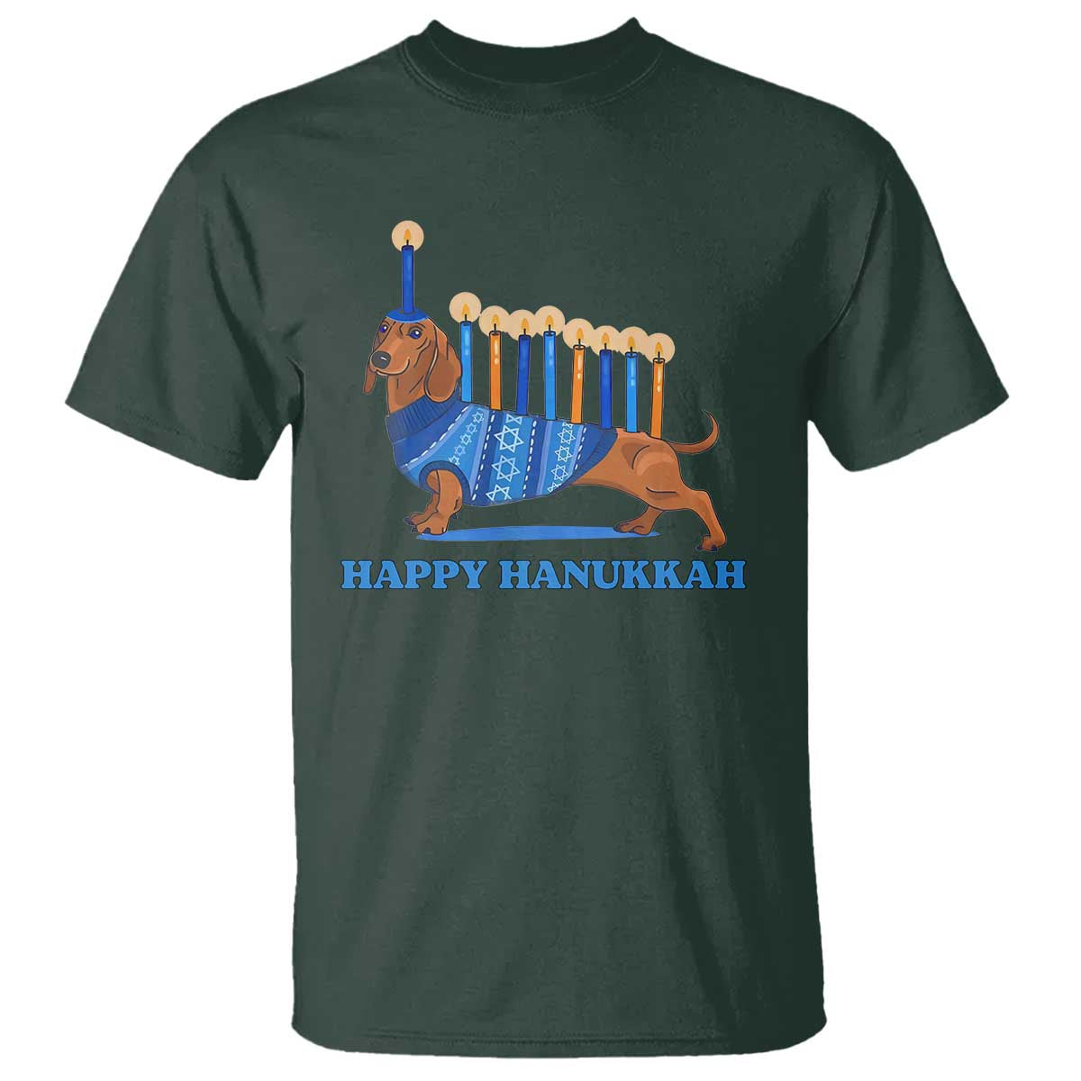 funny-happy-hanukkah-dachshund-wiener-dog-menorah-t-shirt