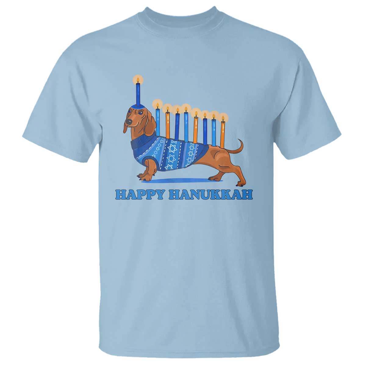 funny-happy-hanukkah-dachshund-wiener-dog-menorah-t-shirt