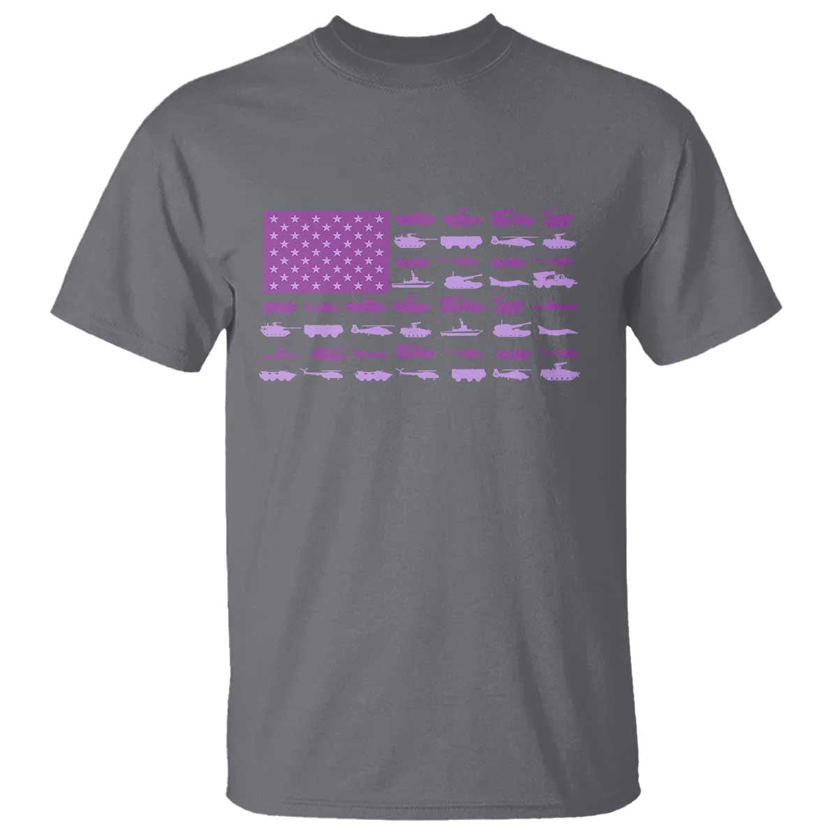 military-child-month-military-transport-american-flag-t-shirt