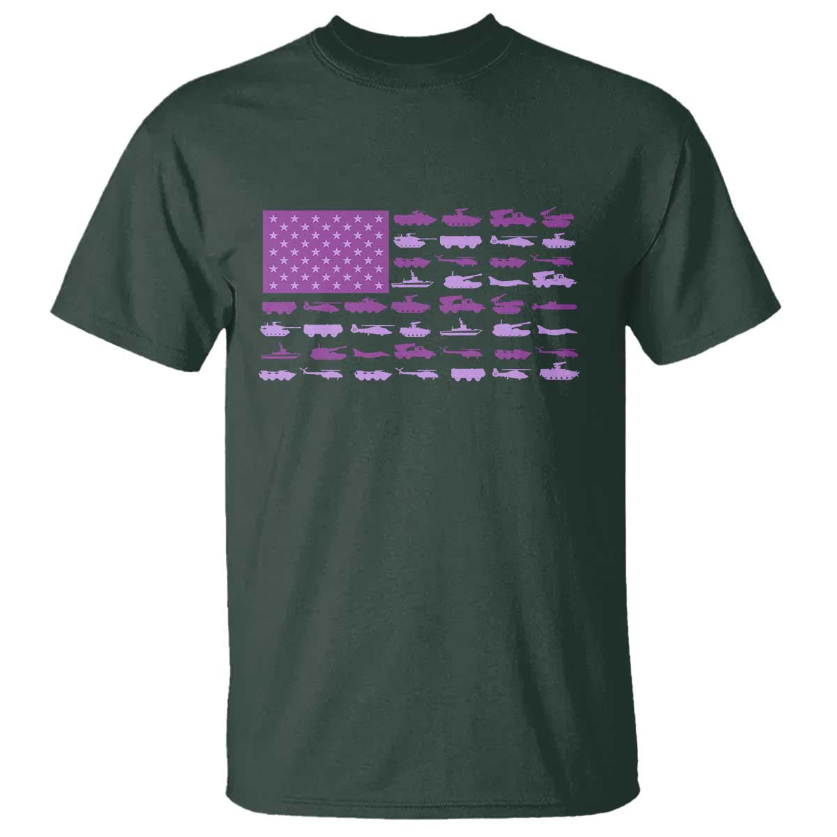 military-child-month-military-transport-american-flag-t-shirt