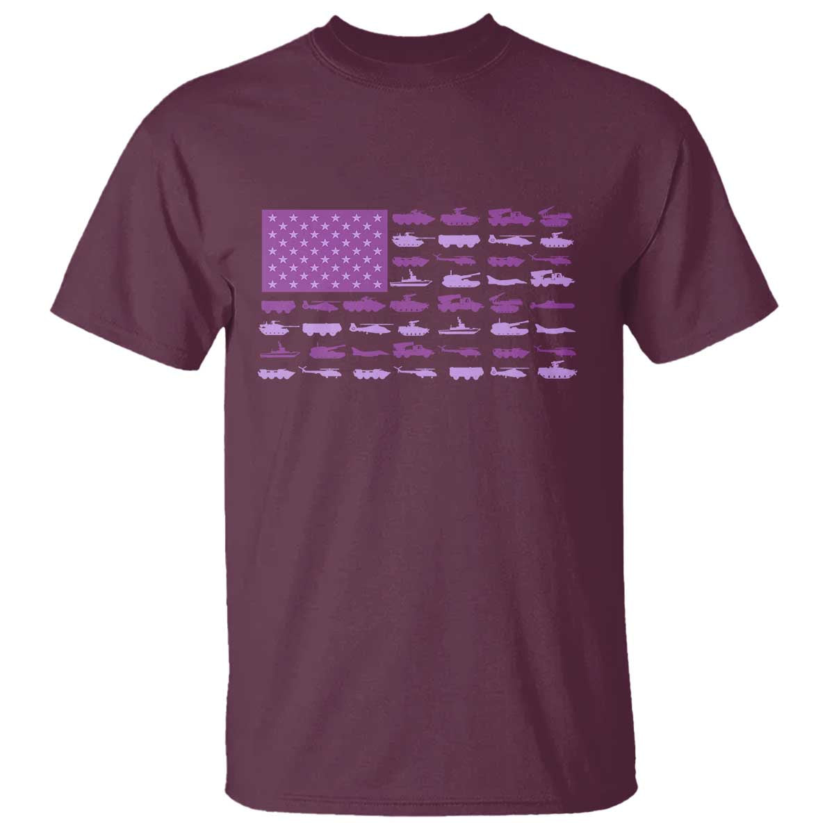 military-child-month-military-transport-american-flag-t-shirt