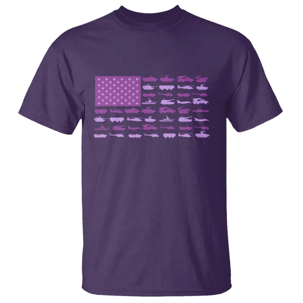 military-child-month-military-transport-american-flag-t-shirt