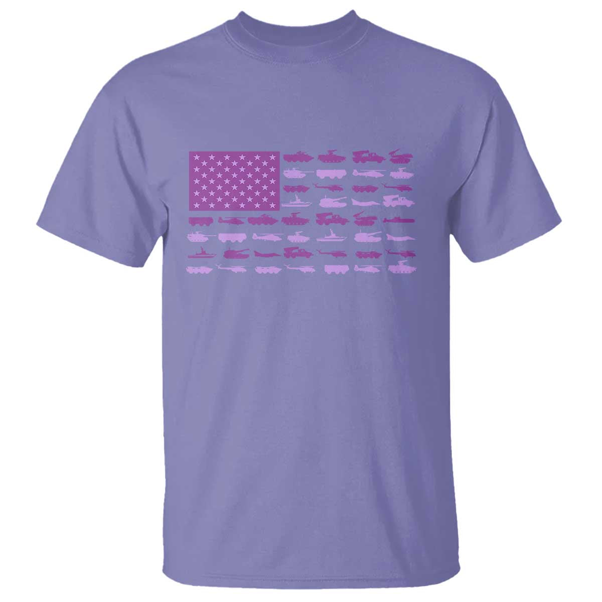 military-child-month-military-transport-american-flag-t-shirt
