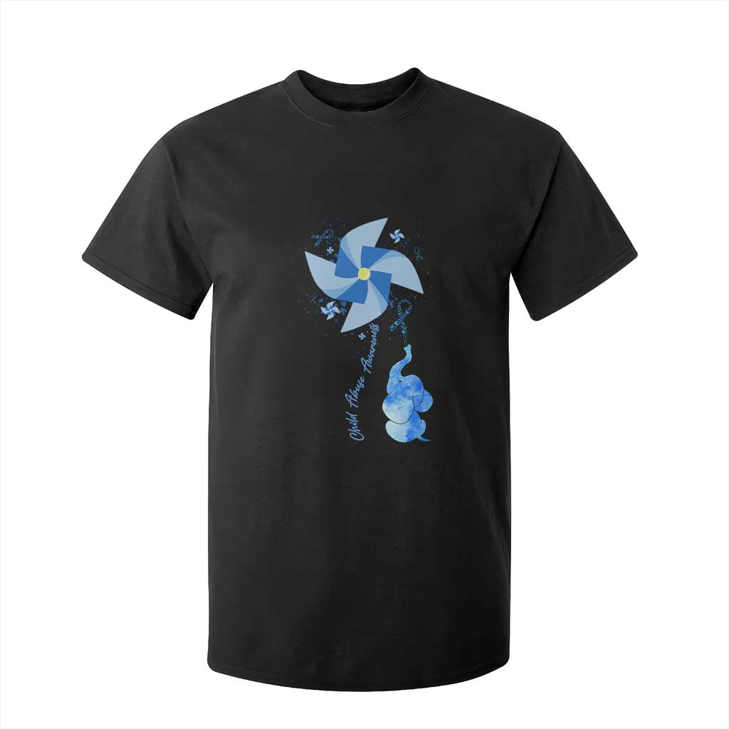 Child Abuse Prevention Support T Shirt For Kid Pinwheel Elephant