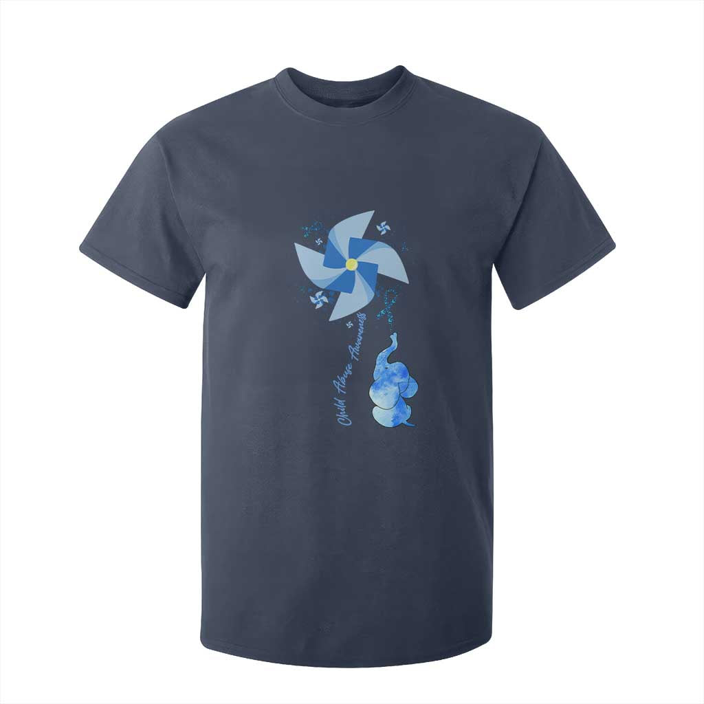 Child Abuse Prevention Support T Shirt For Kid Pinwheel Elephant
