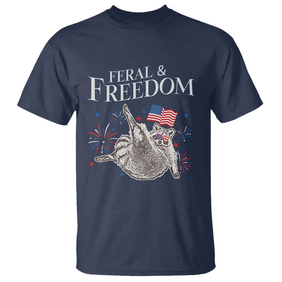 funny-feral-and-free-t-shirt-4th-of-july-patriotic-raccoon-with-american-flag