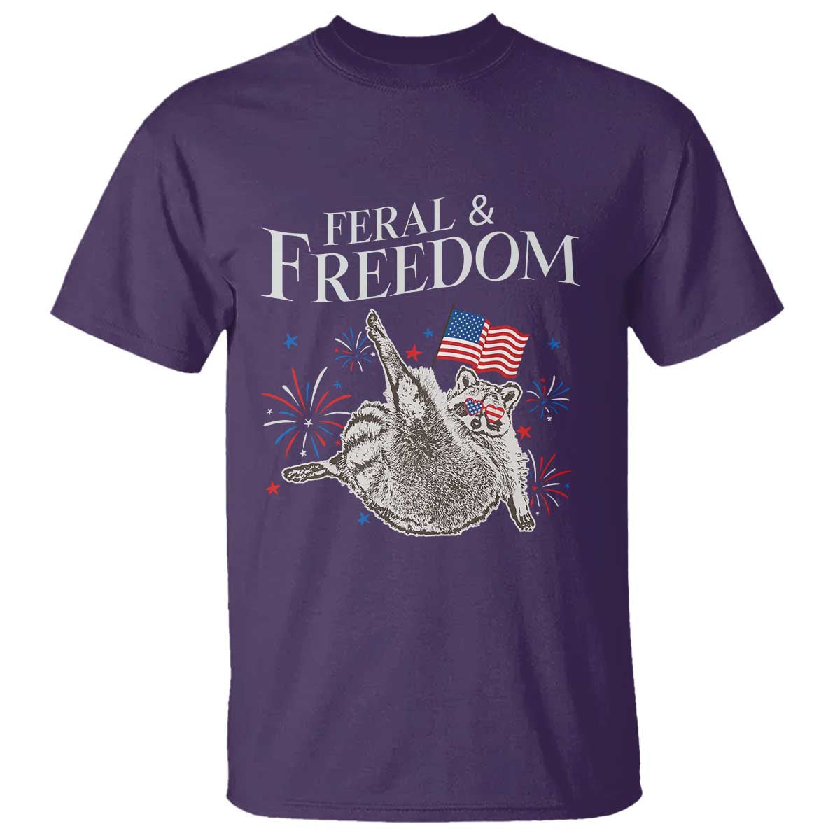 funny-feral-and-free-t-shirt-4th-of-july-patriotic-raccoon-with-american-flag