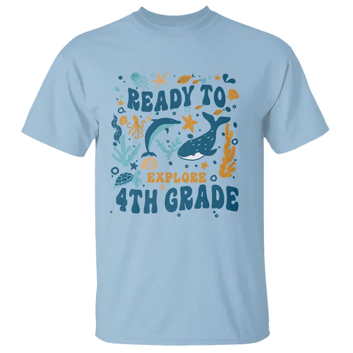funny-back-to-school-sea-animals-t-shirt-ready-to-explore-4th-grade-whale-turtle