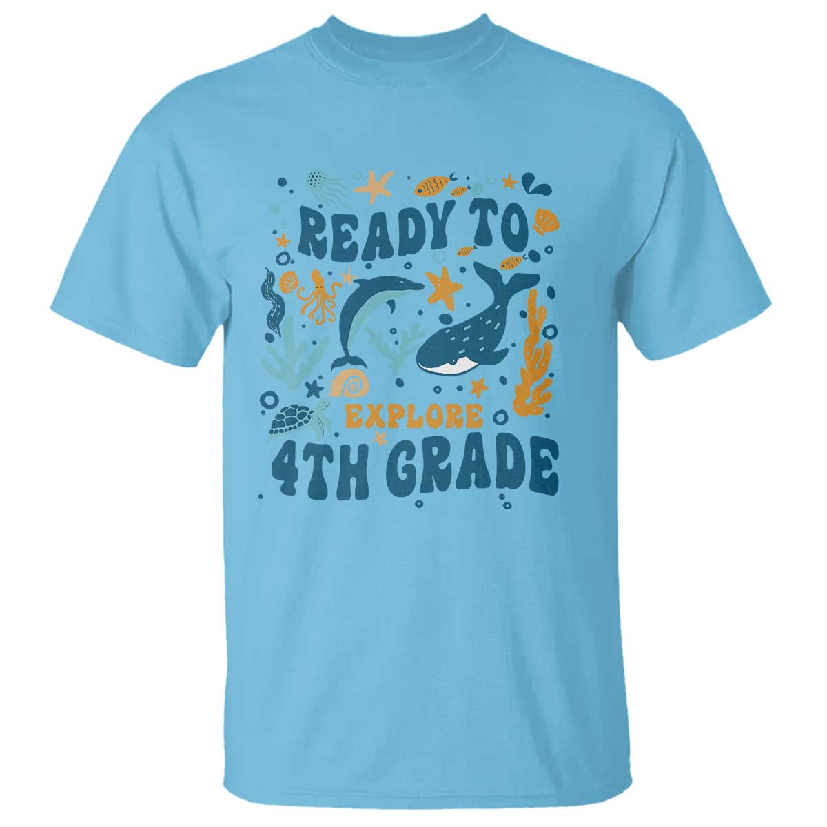funny-back-to-school-sea-animals-t-shirt-ready-to-explore-4th-grade-whale-turtle