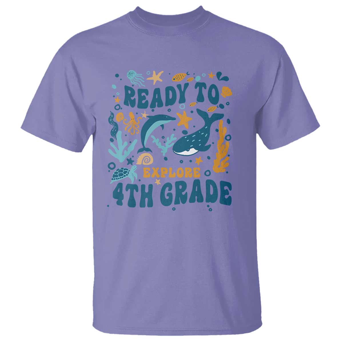 funny-back-to-school-sea-animals-t-shirt-ready-to-explore-4th-grade-whale-turtle