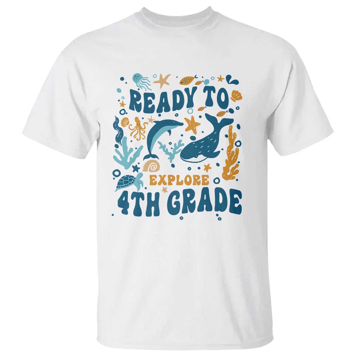 funny-back-to-school-sea-animals-t-shirt-ready-to-explore-4th-grade-whale-turtle