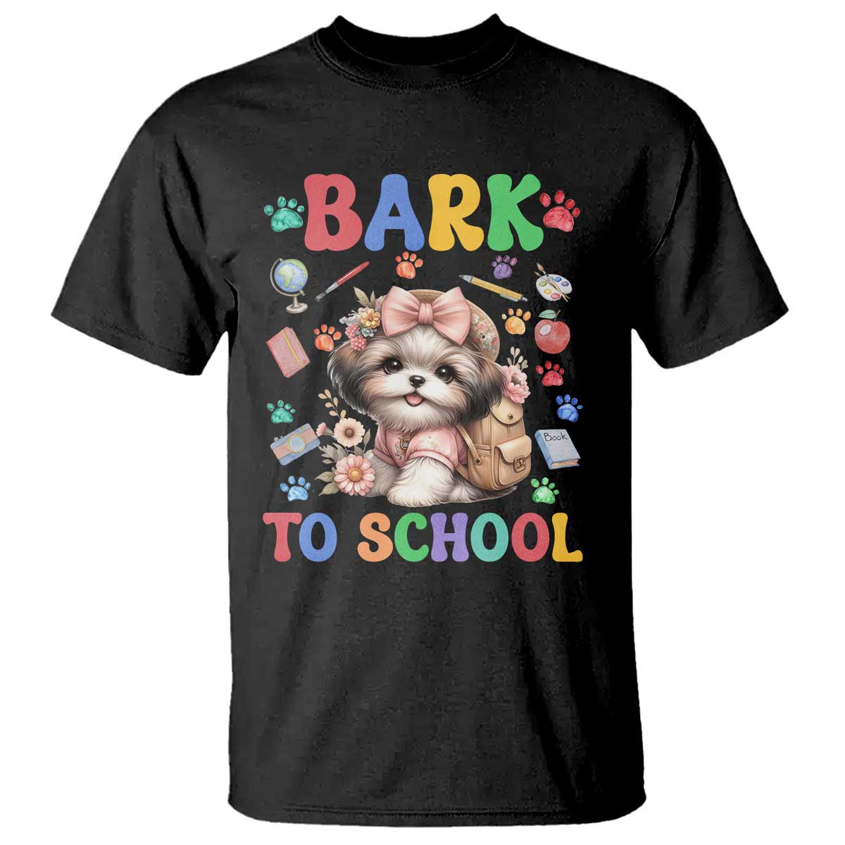 funny-bark-to-school-t-shirt-shih-tzu-dogs-school-supplies-paw