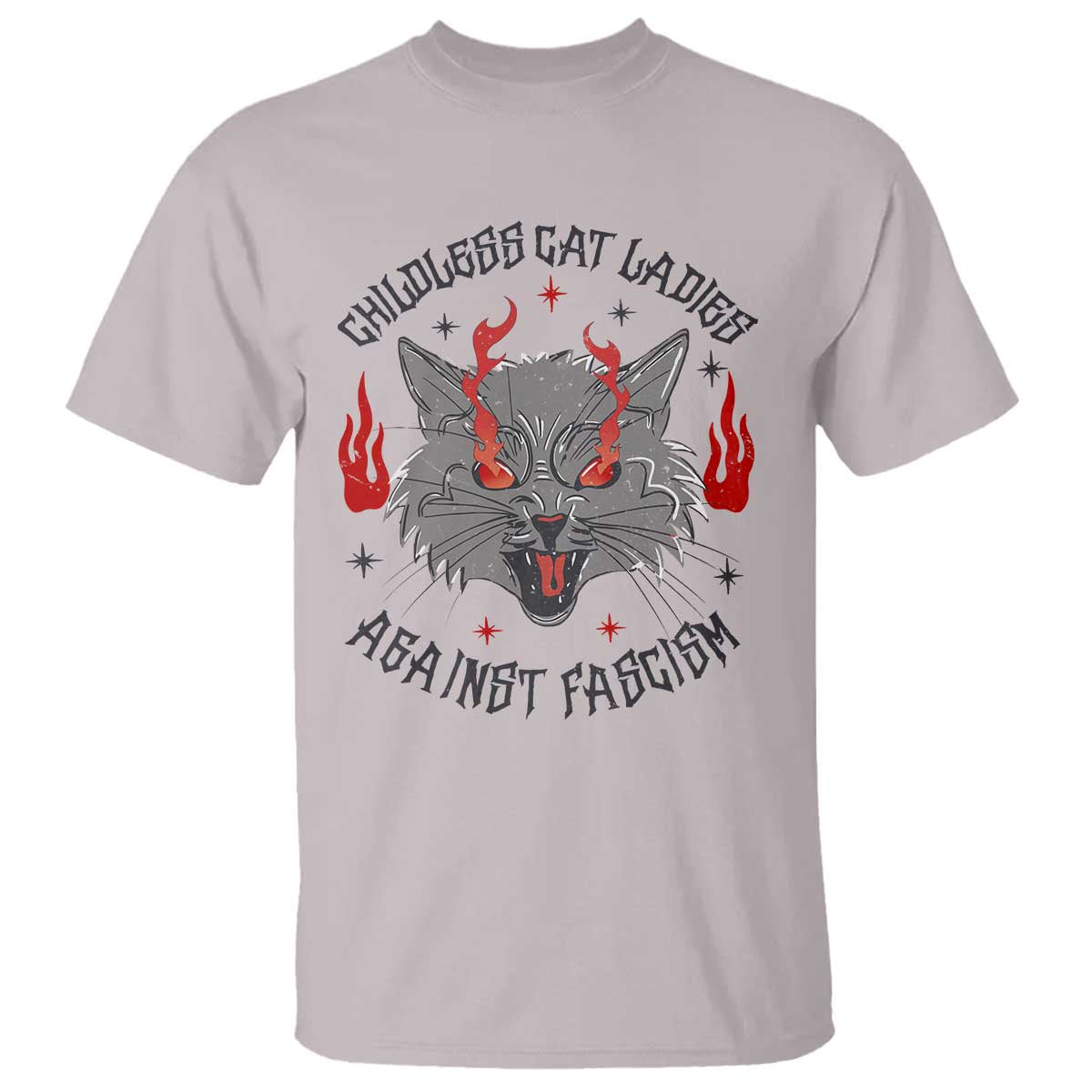 funny-childless-cat-ladies-against-fascism-t-shirt-angry-fire-cat-feminist