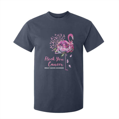 Pink Ribbon Flamingo Breast Cancer Support T Shirt For Kid Fight Cancer Awareness