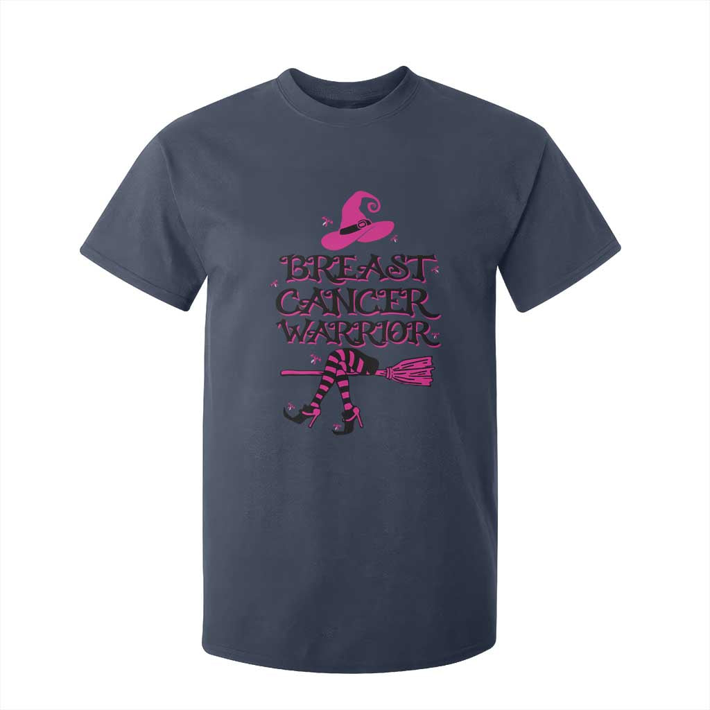 Breast Cancer Warrior Witch T Shirt For Kid Pink Ribbon Hat Shoes Witchy Vibe