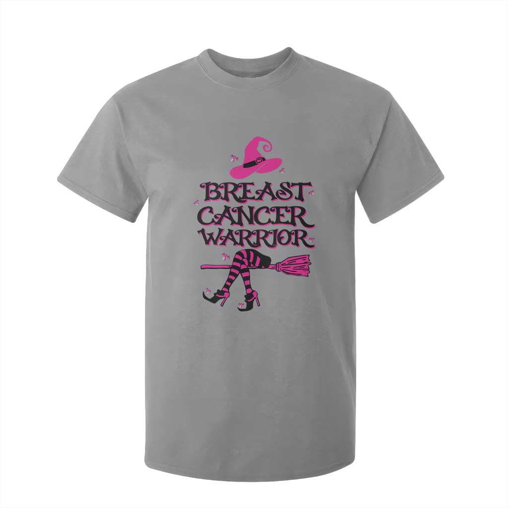 Breast Cancer Warrior Witch T Shirt For Kid Pink Ribbon Hat Shoes Witchy Vibe
