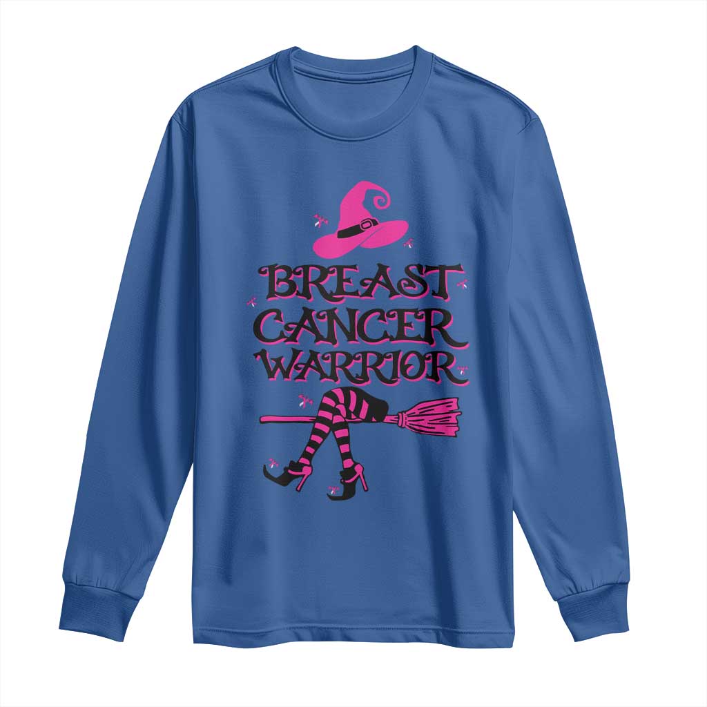 Breast Cancer Warrior Witch Long Sleeve Shirt Pink Ribbon Hat Shoes Witchy Vibe