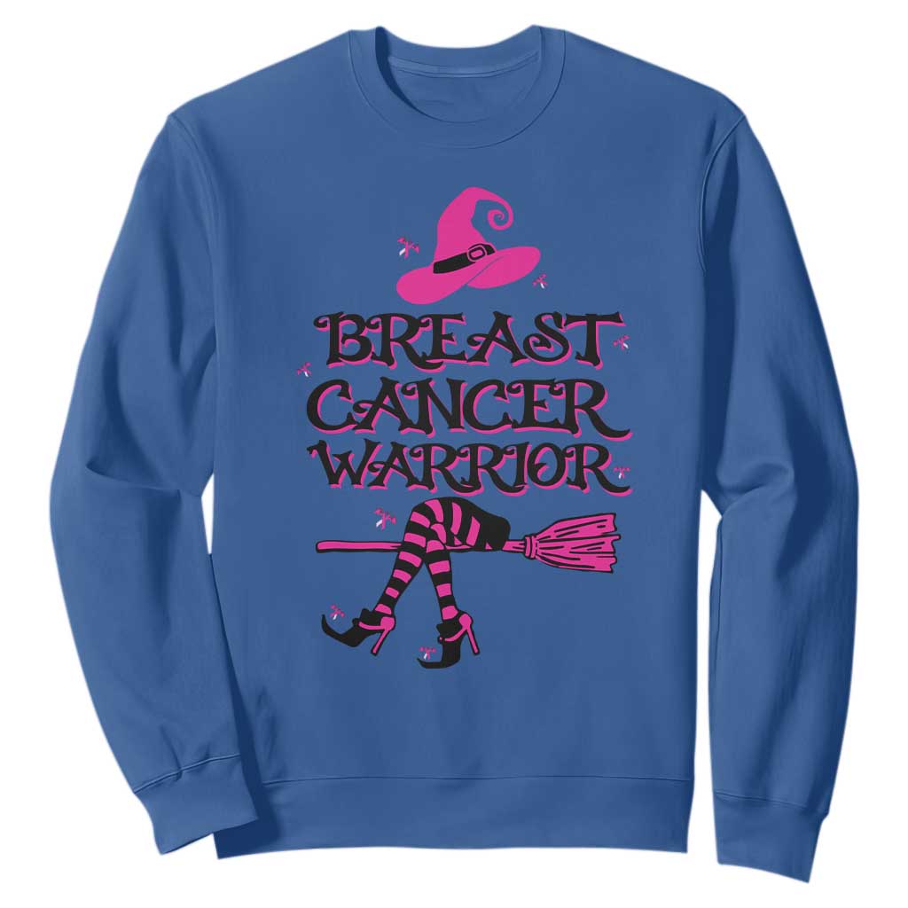 Breast Cancer Warrior Witch Sweatshirt Pink Ribbon Hat Shoes Witchy Vibe