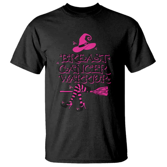 Breast Cancer Warrior Witch T Shirt Pink Ribbon Hat Shoes Witchy Vibe