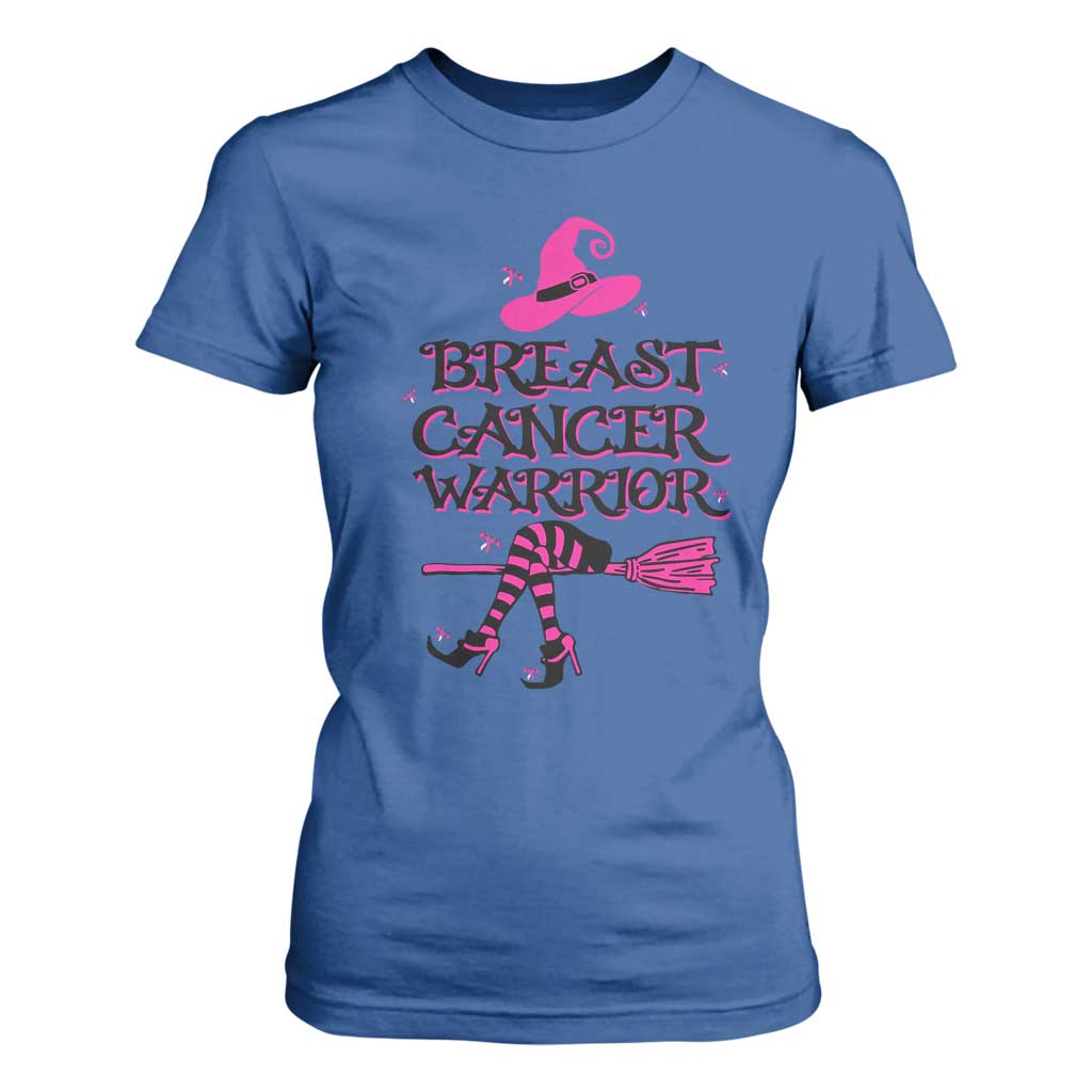 Breast Cancer Warrior Witch T Shirt For Women Pink Ribbon Hat Shoes Witchy Vibe
