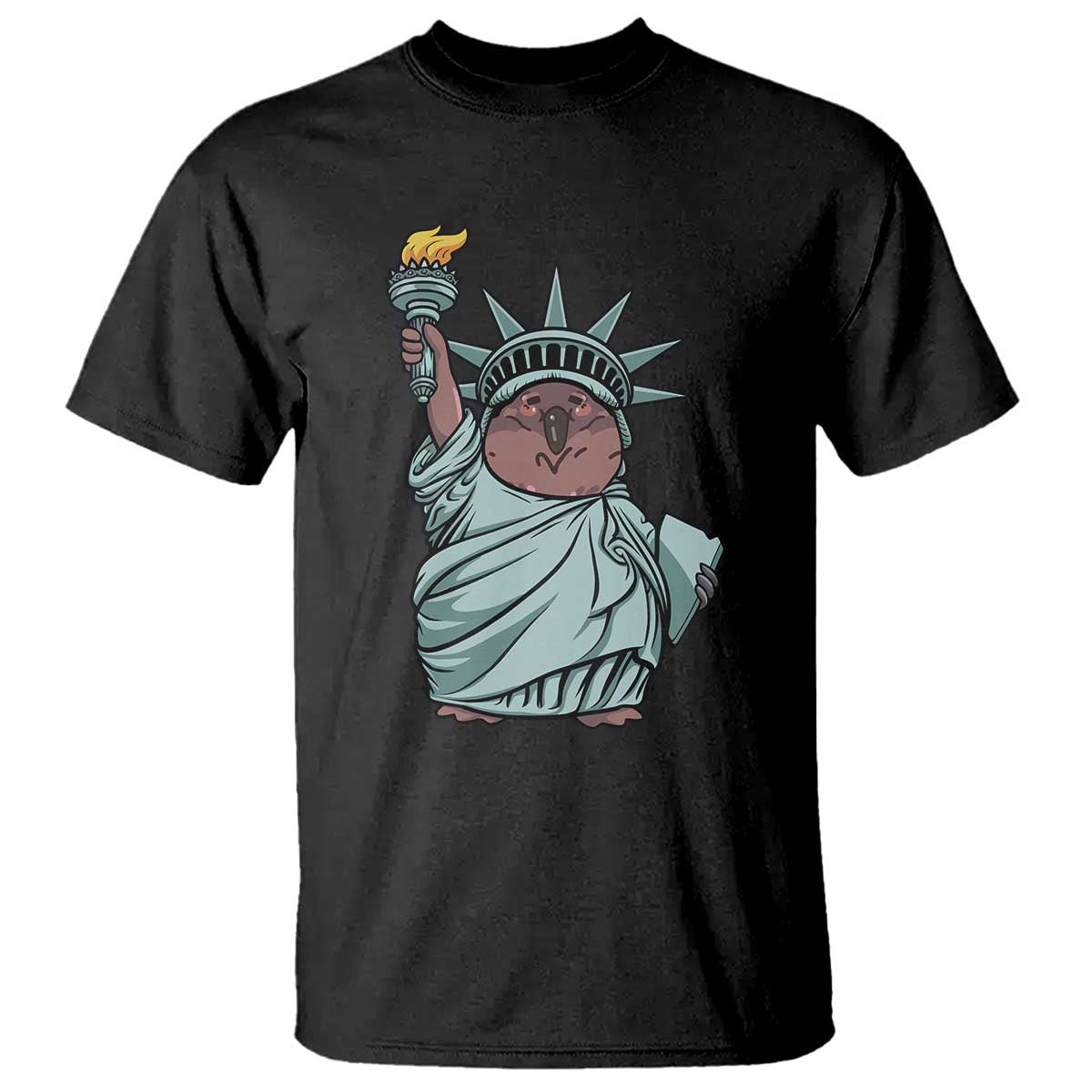 funny-pesto-the-penguin-statue-of-liberty-t-shirt