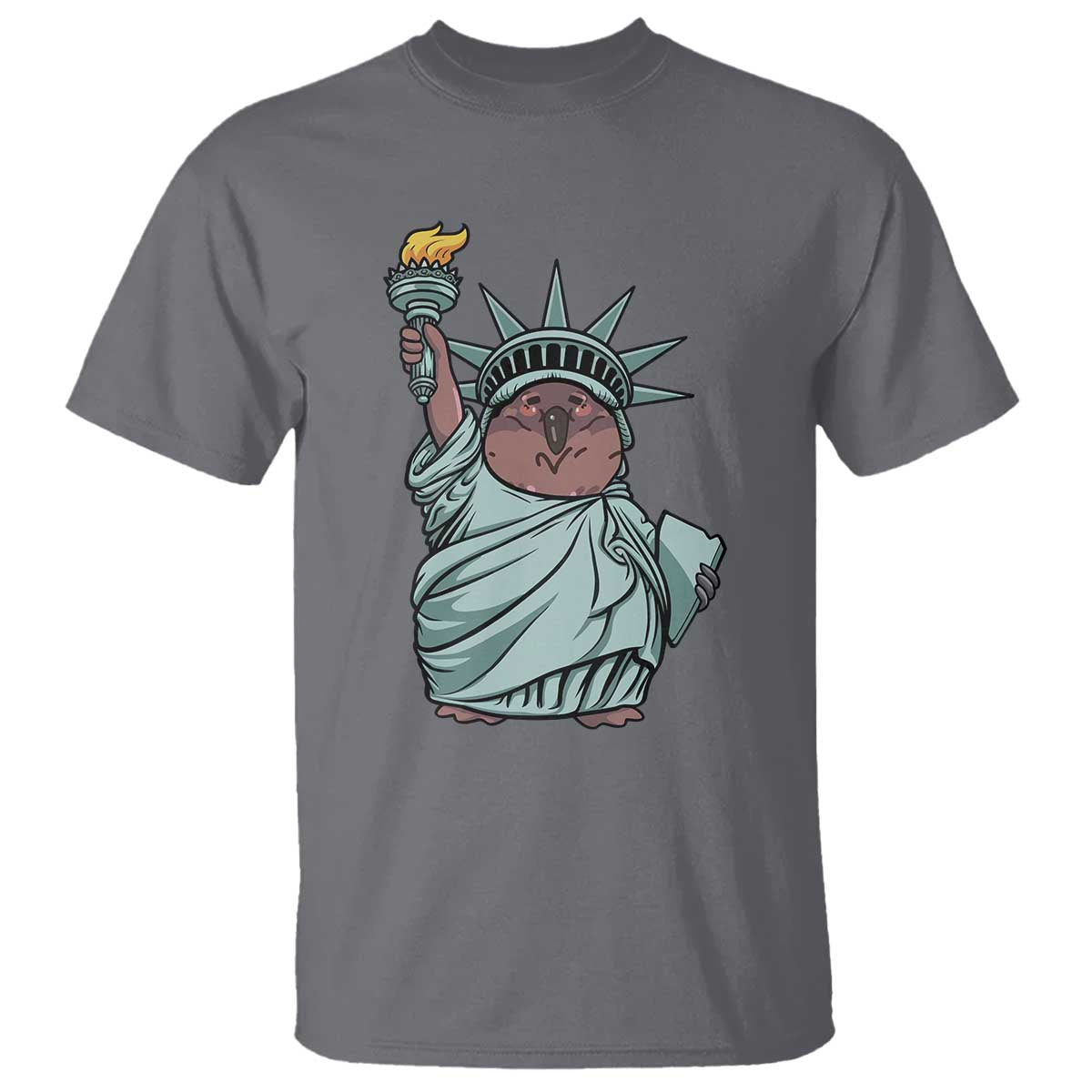 funny-pesto-the-penguin-statue-of-liberty-t-shirt