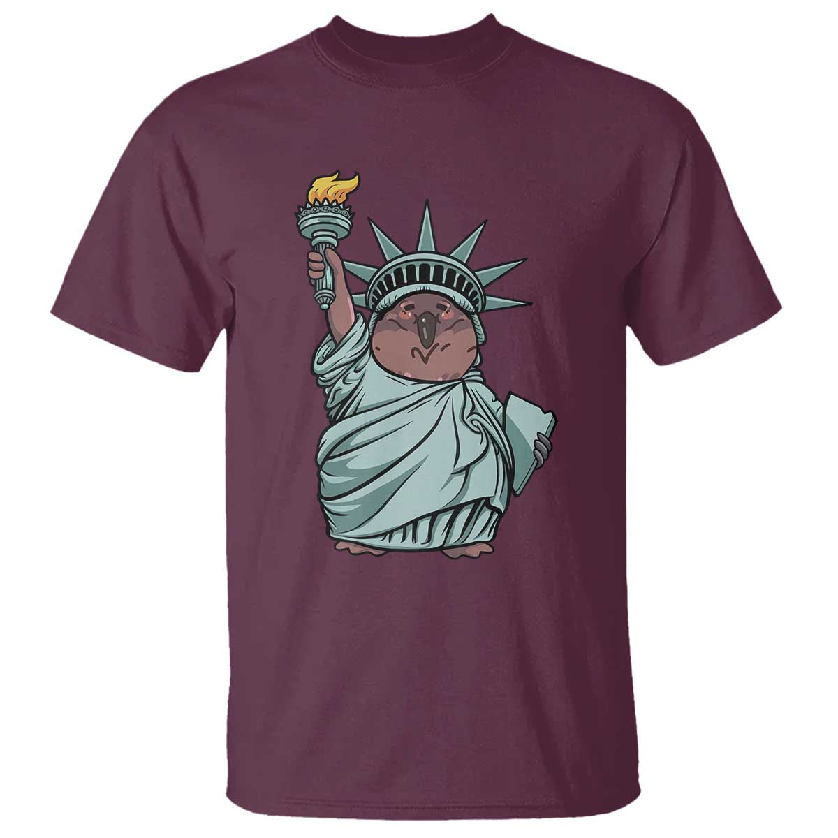 funny-pesto-the-penguin-statue-of-liberty-t-shirt