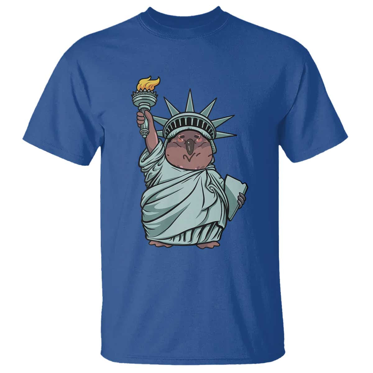 funny-pesto-the-penguin-statue-of-liberty-t-shirt