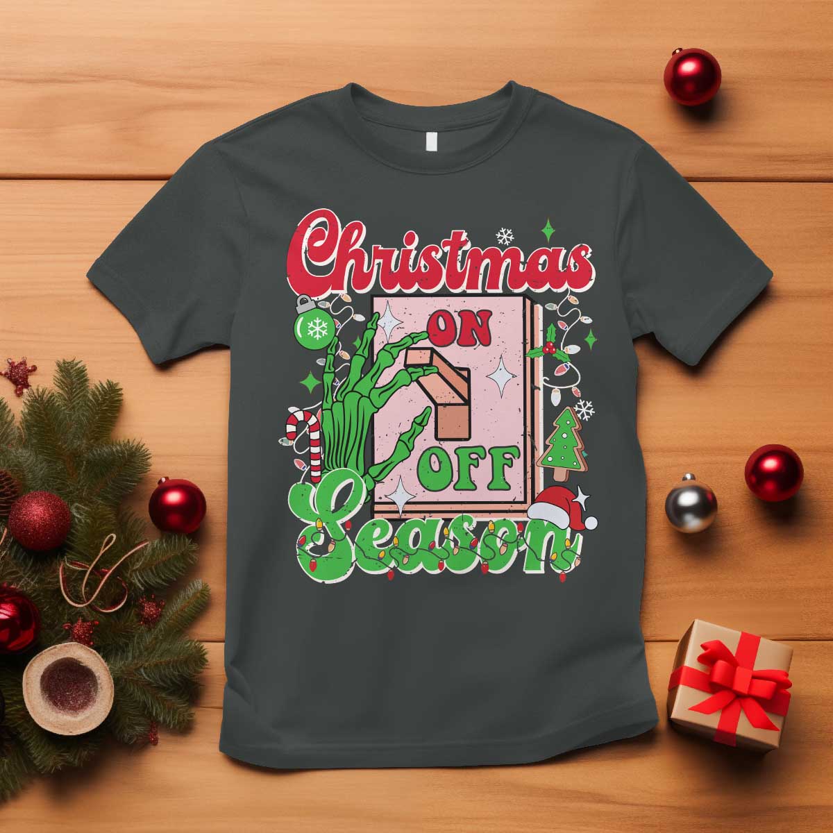 funny-christmas-season-t-shirt-switch-red-and-green-skeleton-hand