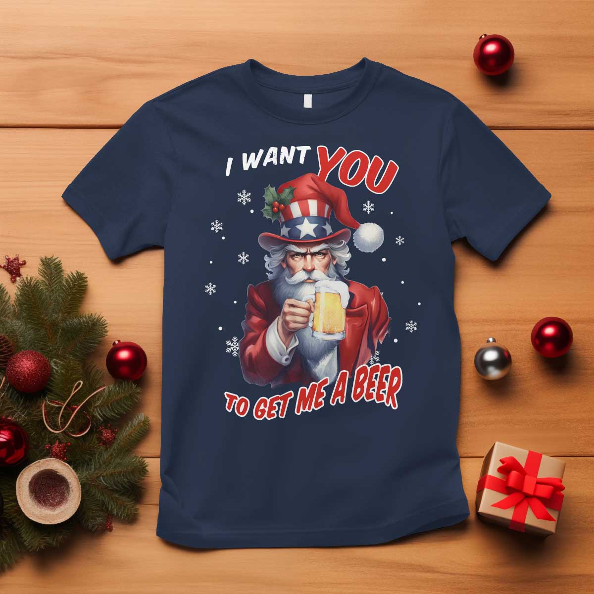funny-christmas-beer-t-shirt-i-want-you-to-get-me-a-beer-santa-uncle-sam