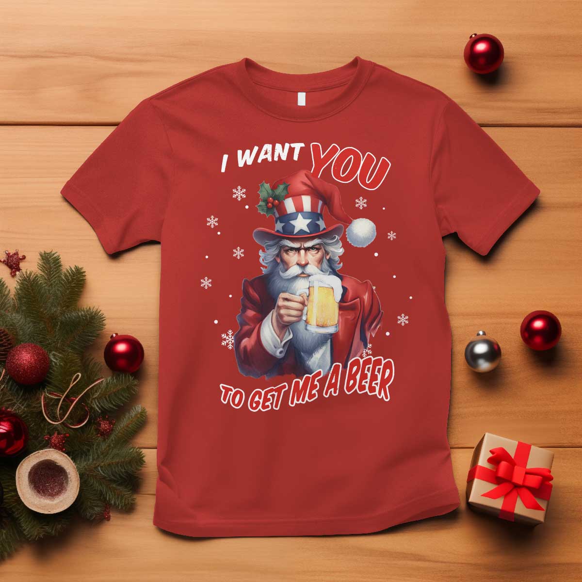 funny-christmas-beer-t-shirt-i-want-you-to-get-me-a-beer-santa-uncle-sam