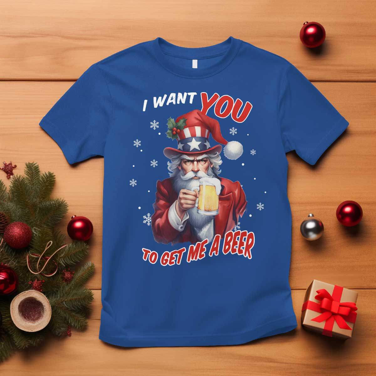 funny-christmas-beer-t-shirt-i-want-you-to-get-me-a-beer-santa-uncle-sam