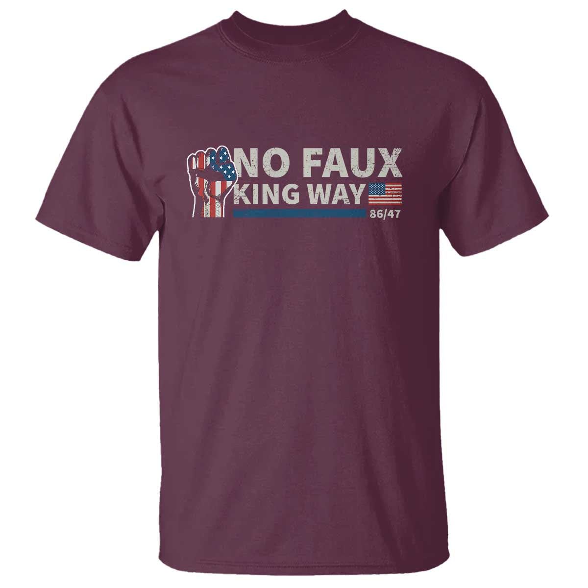 funny-no-faux-king-way-8647-t-shirt-vintage-american-flag