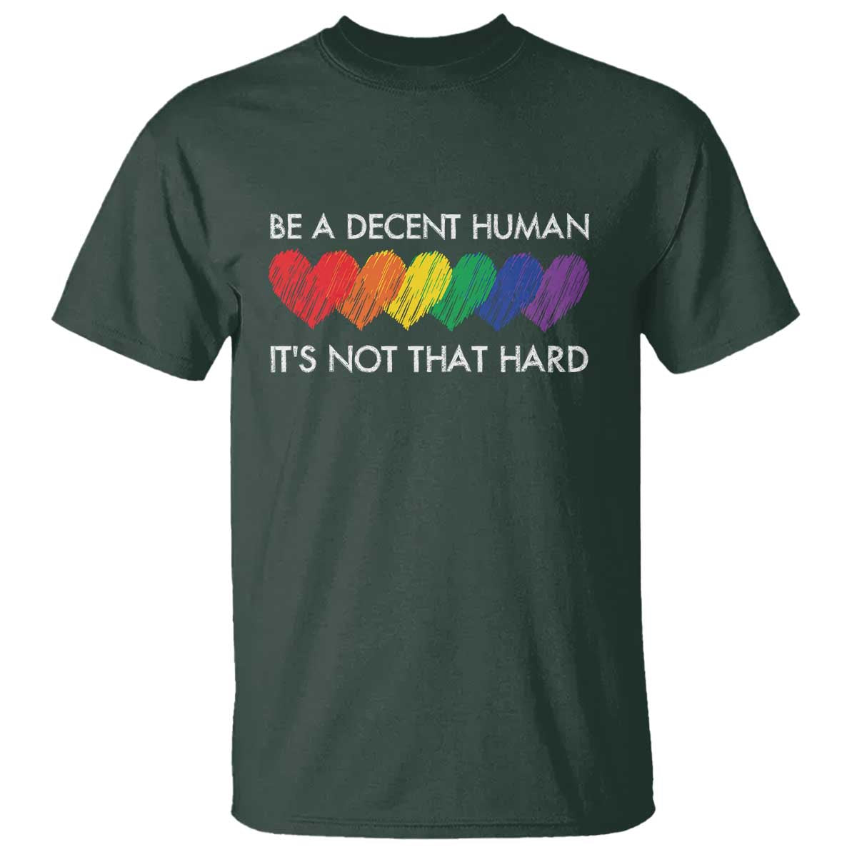lgbtq-be-a-decent-human-its-not-that-hard-t-shirt-rainbow-hearts