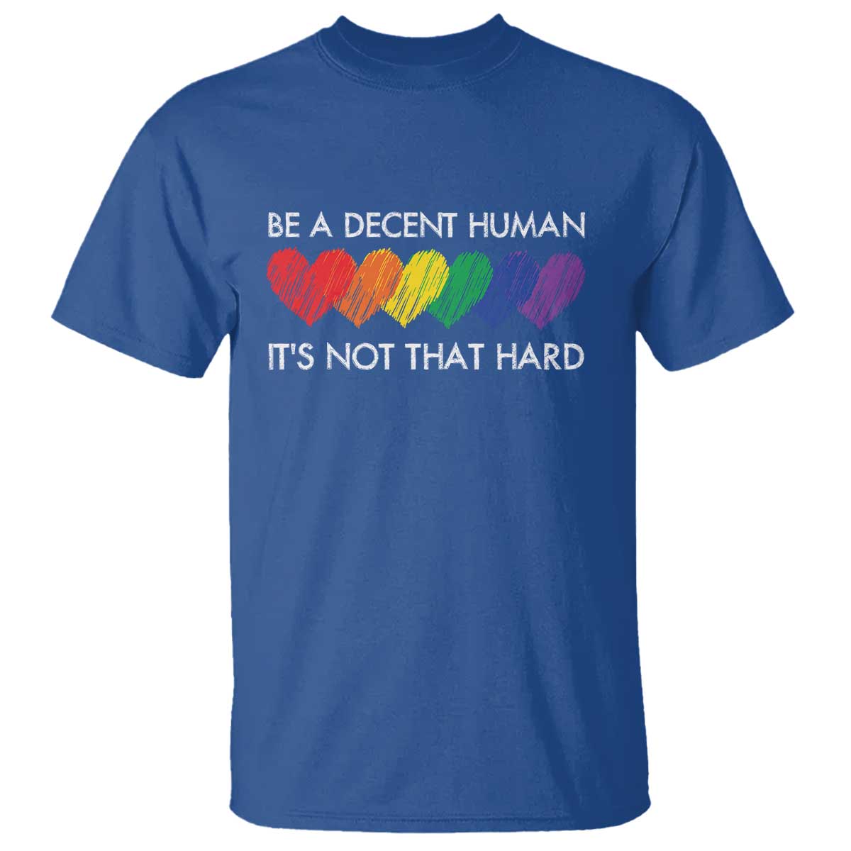 lgbtq-be-a-decent-human-its-not-that-hard-t-shirt-rainbow-hearts