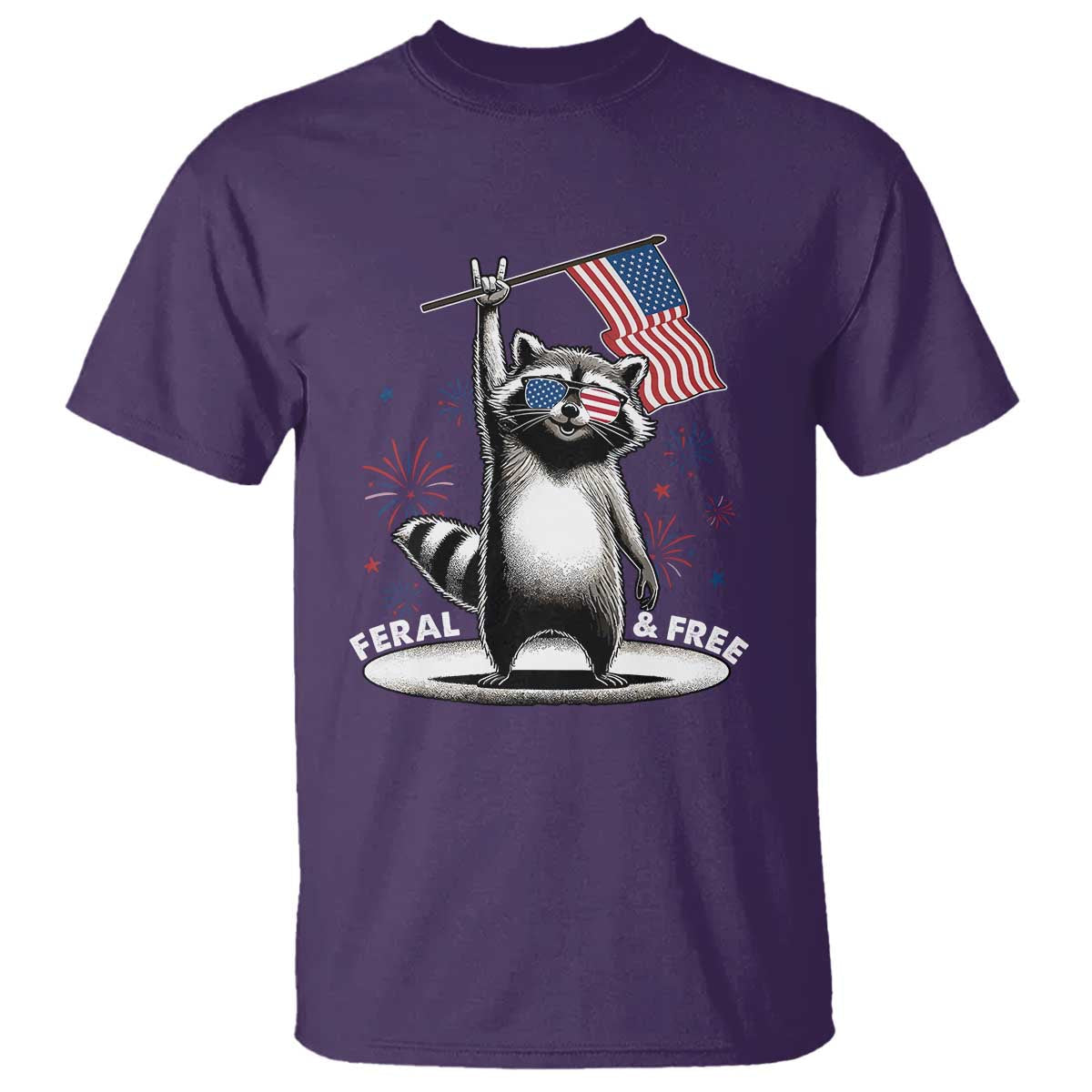 funny-feral-and-free-t-shirt-4th-of-july-patriotic-raccoon-with-american-flag-fireworks