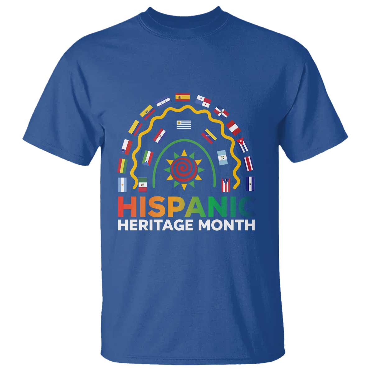 hispanic-heritage-month-t-shirt-hispanic-countries-rainbow-flag-sunflower