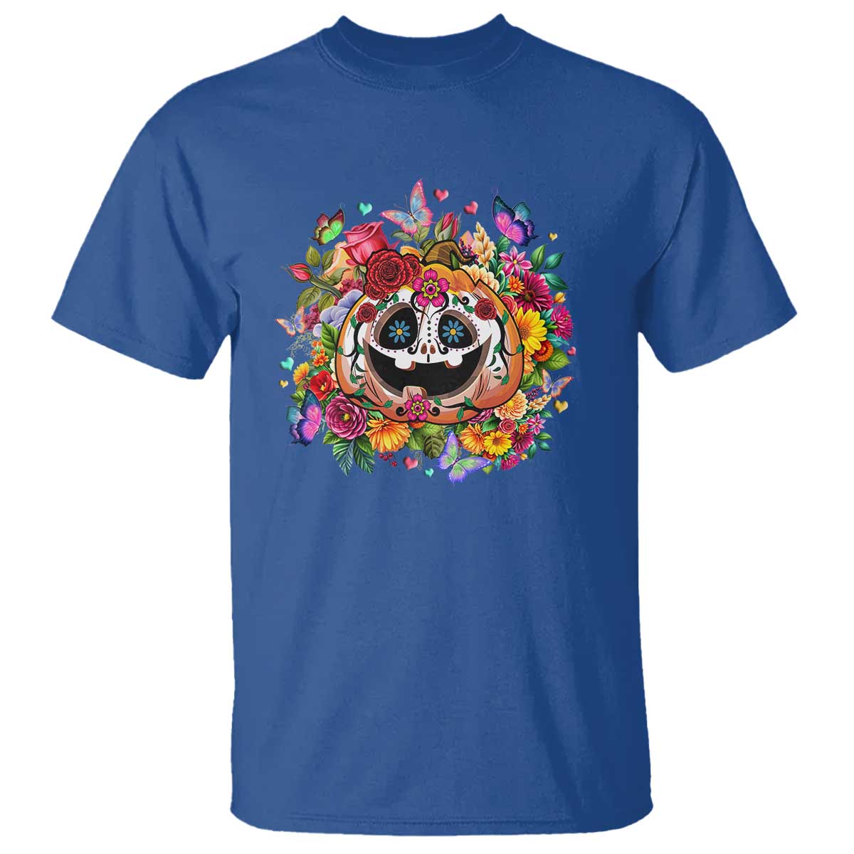 day-of-the-dead-t-shirt-pumpkin-sugar-skull-halloween-flowers
