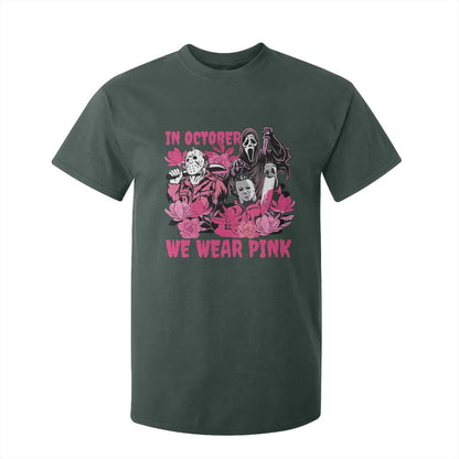 Breast Cancer Support Murderers T Shirt For Kid In October We Wear Pink Vintage Flower