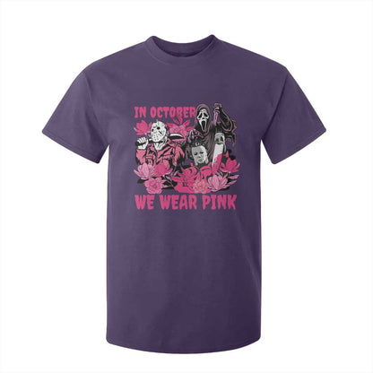 Breast Cancer Support Murderers T Shirt For Kid In October We Wear Pink Vintage Flower