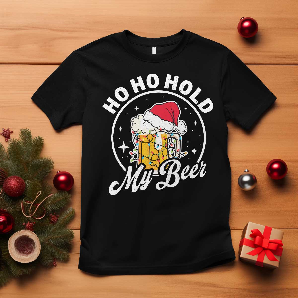 funny-christmas-beers-t-shirt-ho-ho-hold-my-beer-vintage-mug-santa-hat
