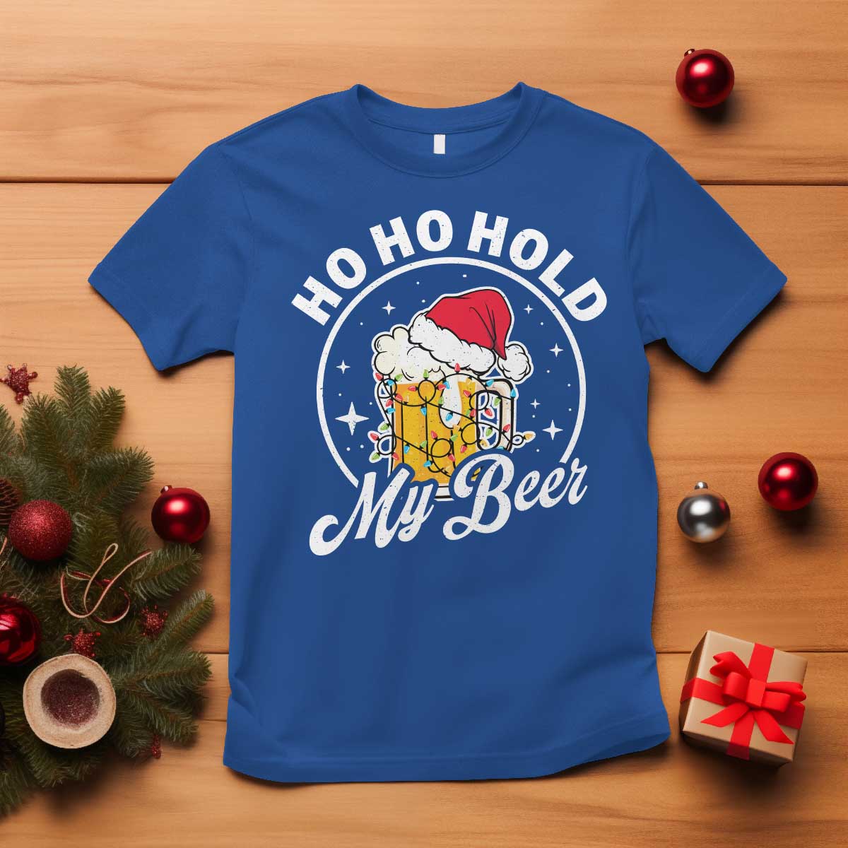funny-christmas-beers-t-shirt-ho-ho-hold-my-beer-vintage-mug-santa-hat
