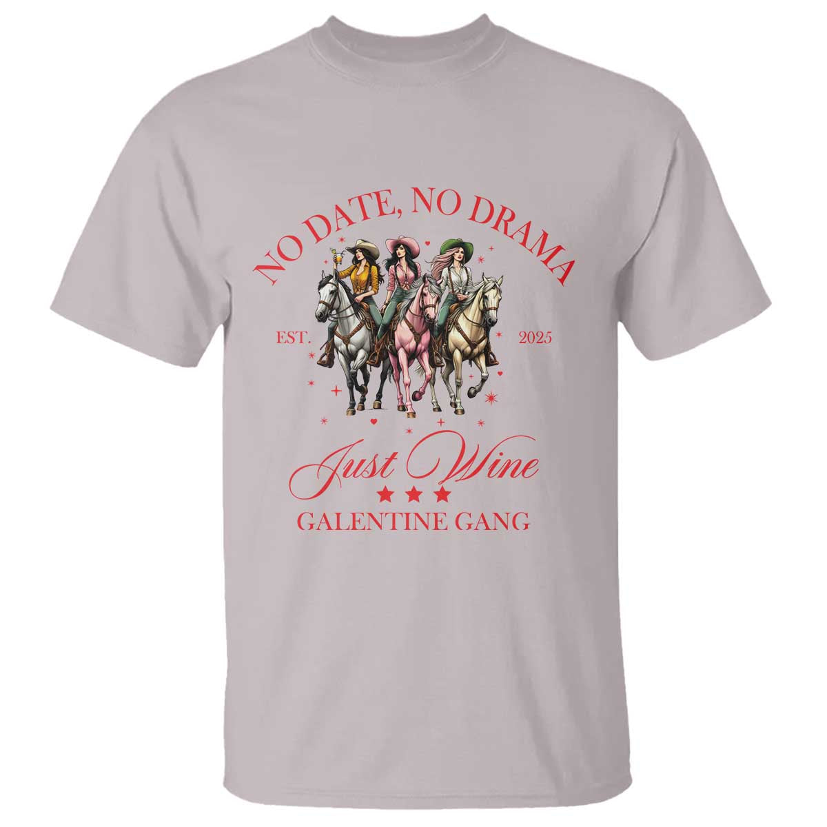 funny-galentines-day-t-shirt-no-date-no-drama-just-wine-galentine-gang