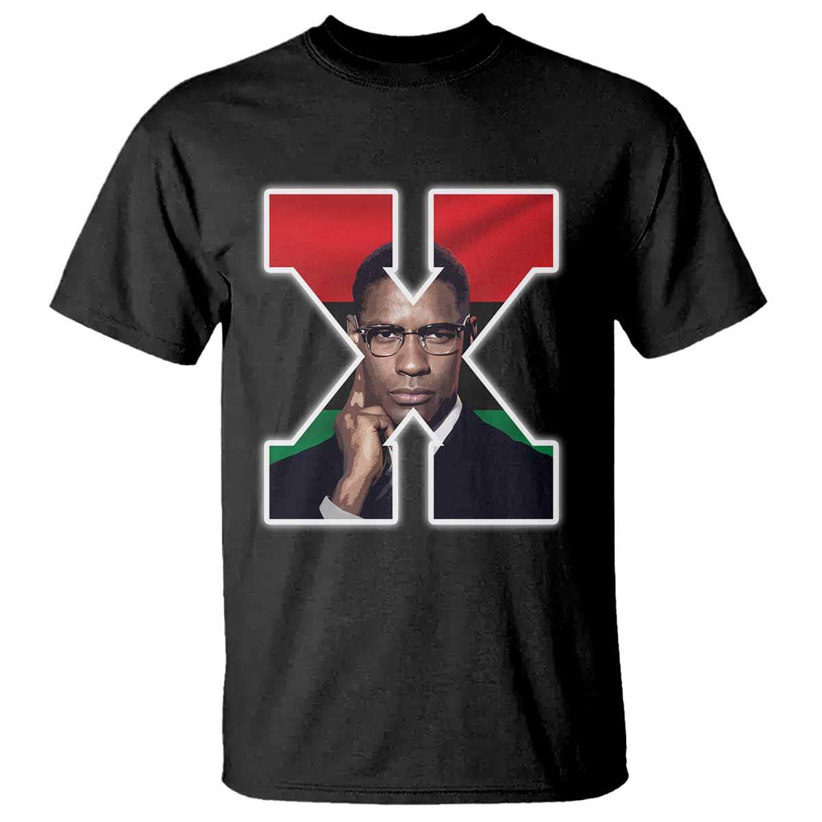 malcolm-x-black-history-month-black-liberation-flag-t-shirt