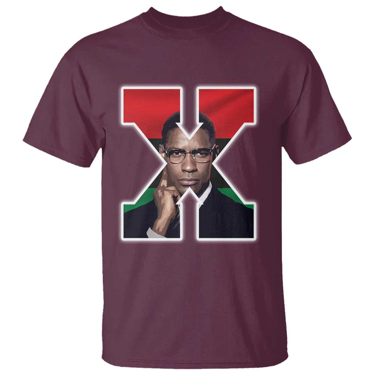 malcolm-x-black-history-month-black-liberation-flag-t-shirt