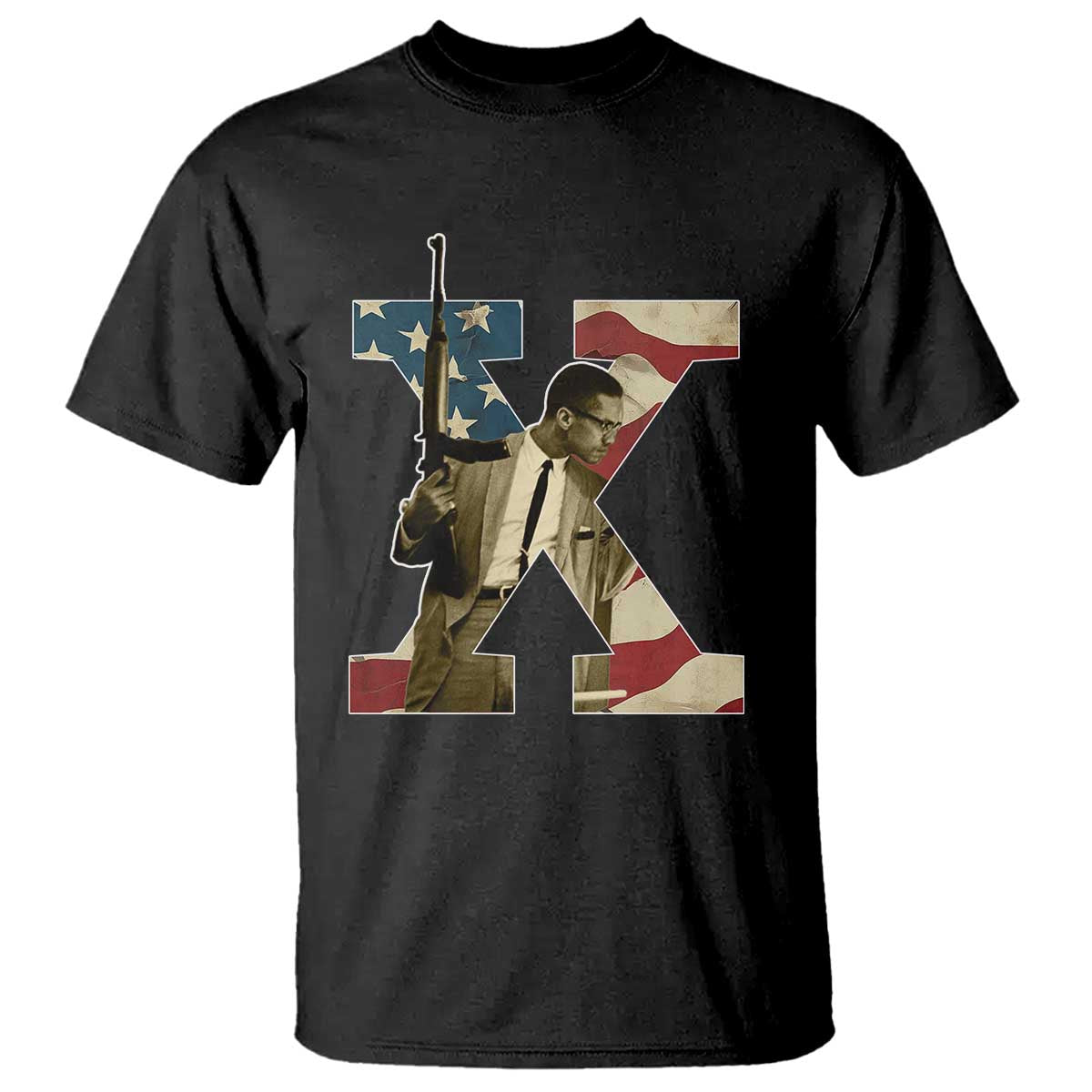 malcolm-x-t-shirt-black-history-leaders-american-flag