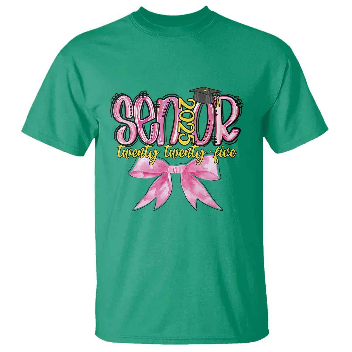 funny-senior-est-2025-graduation-t-shirt-twenty-twenty-five-pink-bow