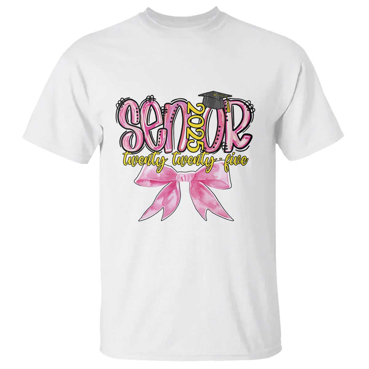funny-senior-est-2025-graduation-t-shirt-twenty-twenty-five-pink-bow