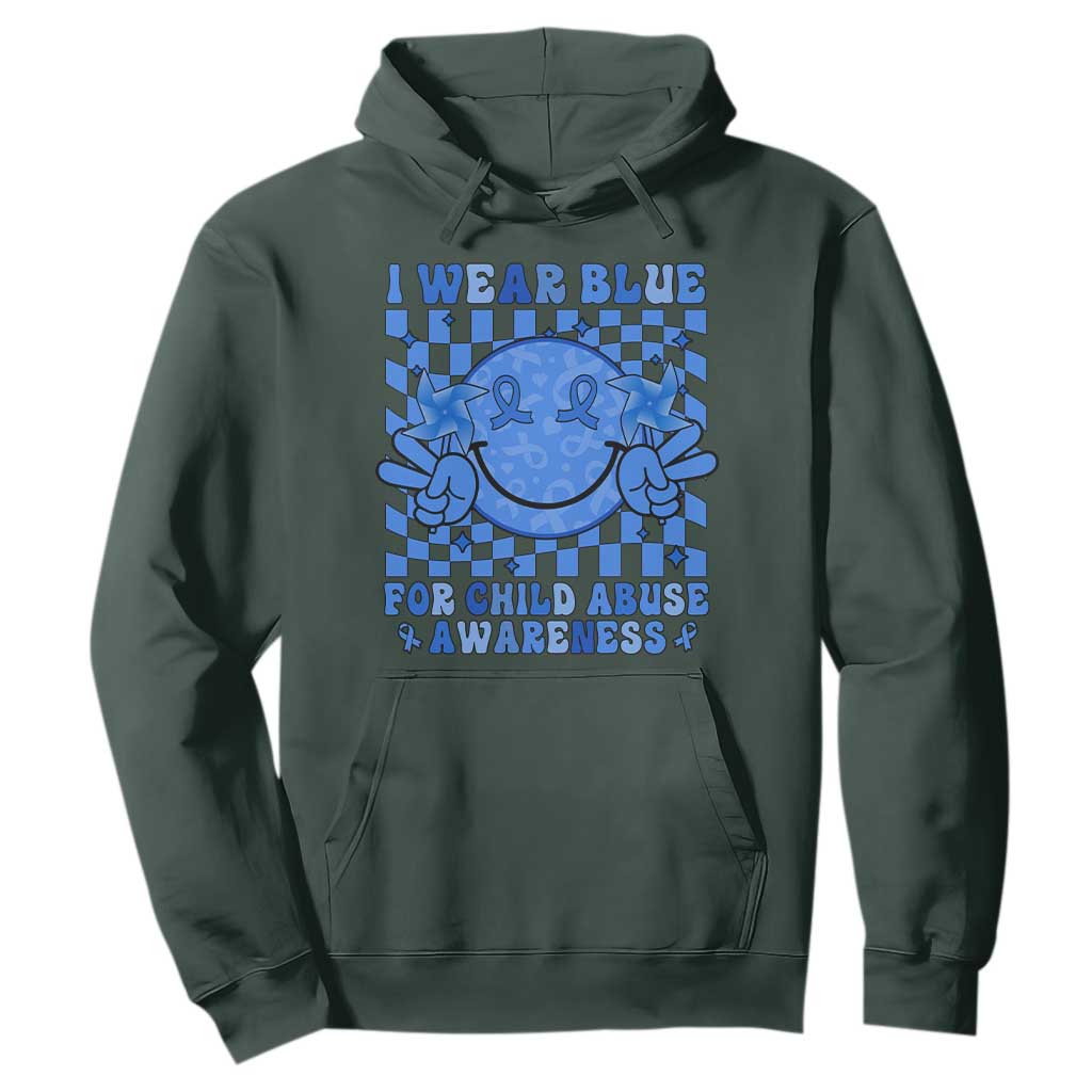 I Wear Blue For Child Abuse Support Month Hoodie